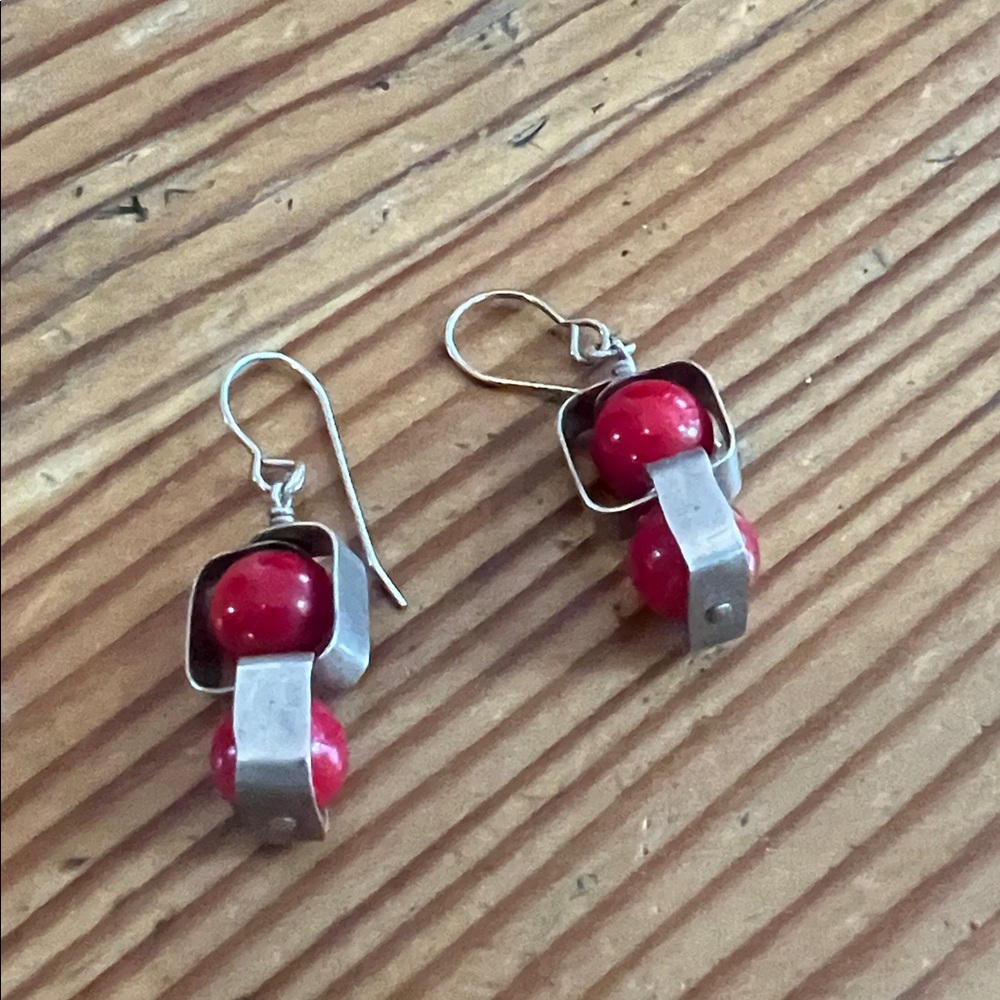 Silana Segulia Design coral earrings